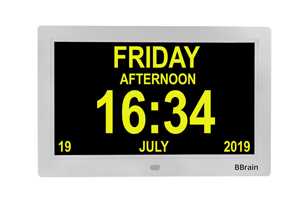 Banner Basic Digital Calender Clock white - yellow